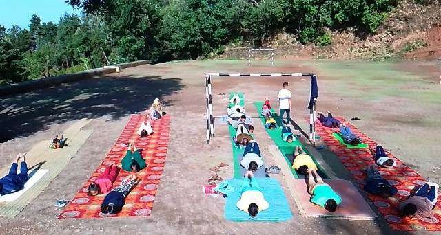 नगर पंचायत गजा में चल रहे योगाभ्यास कार्यक्रम में बच्चों में भी दिखा है गजब का उत्साह
