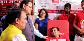 प्रधानमंत्री नरेन्द्र मोदी के जन्मदिन के अवसर पर आज उतराखंड में ‘रक्तदान अमृत महोत्सव’ शुरू, मुख्यमंत्री ने किया रक्तदान महा अभियान का शुभारम्भ