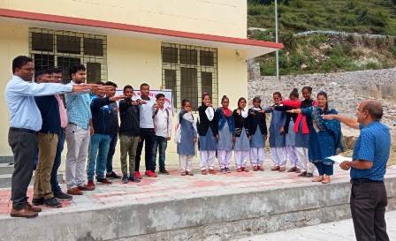 महाविद्यालय मजरा महादेव में ली हिमालयी क्षेत्र को प्रदूषण-मुक्त रखने की शपथ