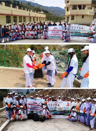 राष्ट्रीय स्वच्छ गंगा मिशन द्वारा संचालित 'नमामि गंगे परियोजना' में 'गंगा स्वच्छता पखवाड़ा' मजरा महादेव में स्वच्छता कार्यक्रम का आयोजन