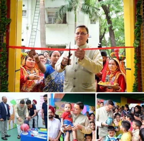 मुख्यमंत्री श्री पुष्कर सिंह धामी ने सचिवालय परिसर स्थित नवीनीकृत पालना केन्द्र (क्रेच) व स्मार्ट क्लास का किया शुभारंभ