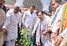 मुख्यमंत्री ने ऋषिकुल हरिद्वार में श्री जेपी नड्डा के साथ पौधरोपण कर दिया पर्यावरण संरक्षण का संदेश